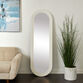 Oval White Wood Full Length Mirror image number 1