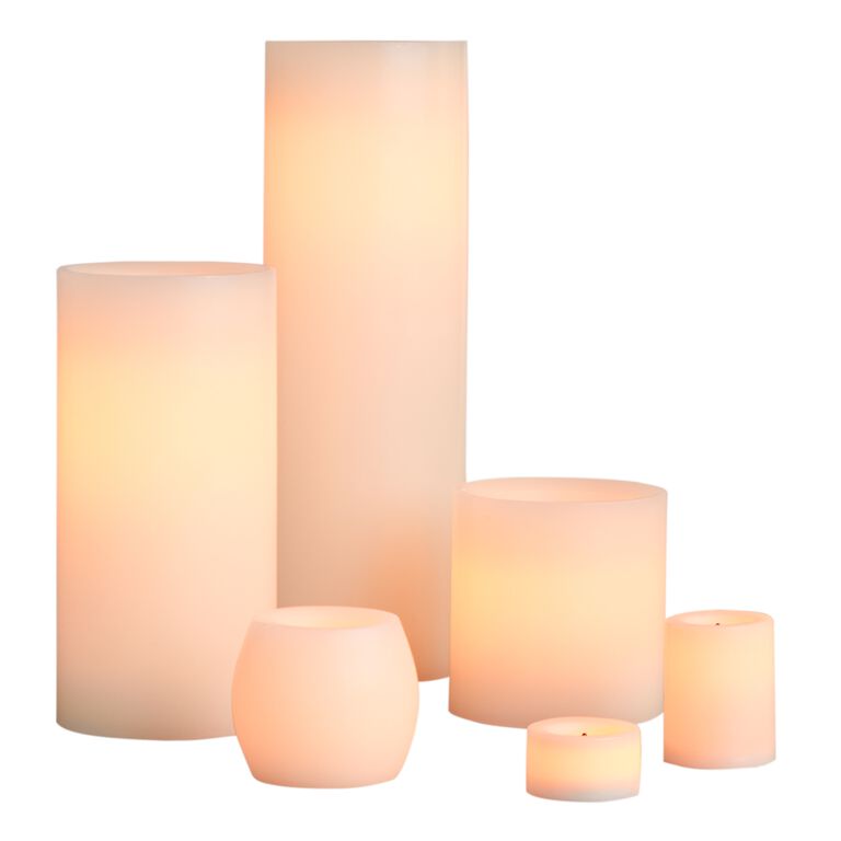 3x6 Ivory Flameless LED Pillar Candle image number 3