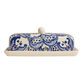 Tunis White And Blue Ceramic Butter Dish image number 0