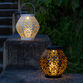 Punched Metal Daisy Solar LED Lantern image number 5