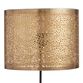 Antique Brass Pierced Metal Drum Table Lamp Shade image number 2