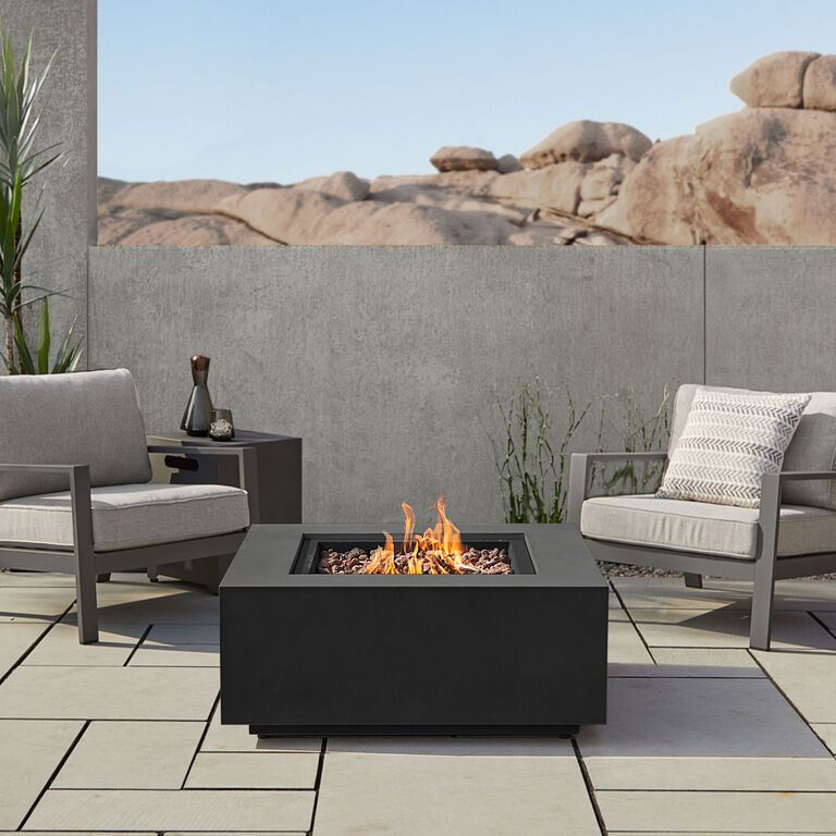 Malta Square Steel Gas Fire Pit Table image number 2