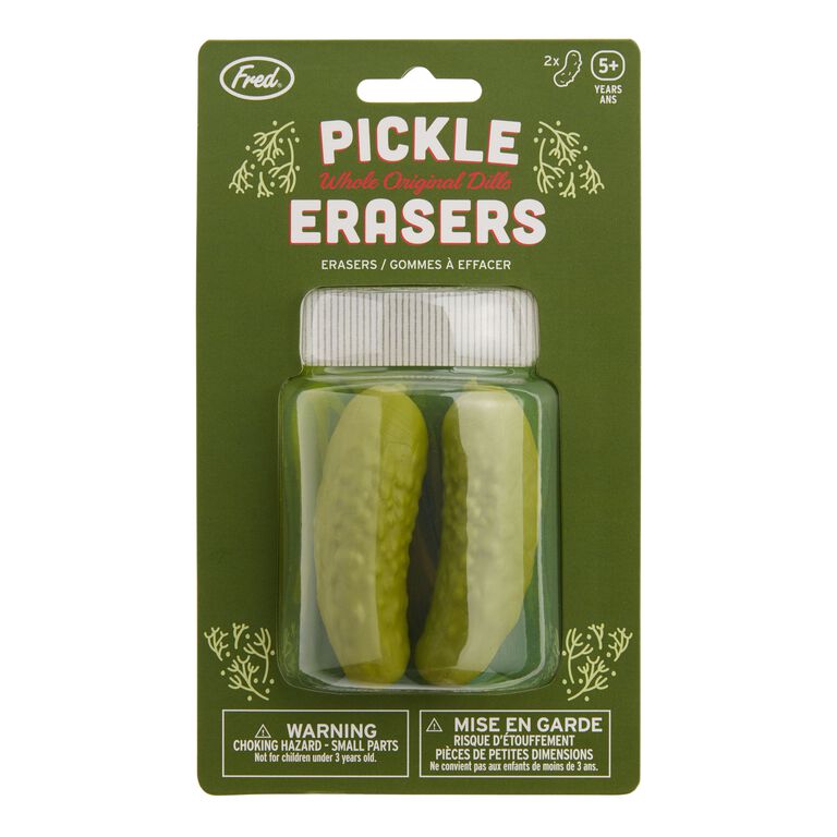 Fred Rubber Pickle Erasers 2 Pack image number 1