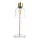 Percy Clear Glass and Brass Adjustable Task Lamp image number 2