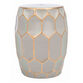 Gray And Gold Ceramic Honeycomb Side Table image number 0