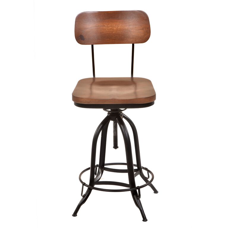 Dowell Wood and Metal Adjustable Height Stool image number 3