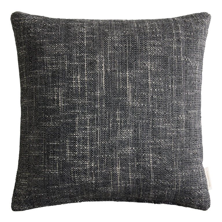 Solid Woven Reversible Indoor Outdoor Throw Pillow image number 1