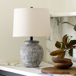 Briar Antique Gray Ceramic Table Lamp