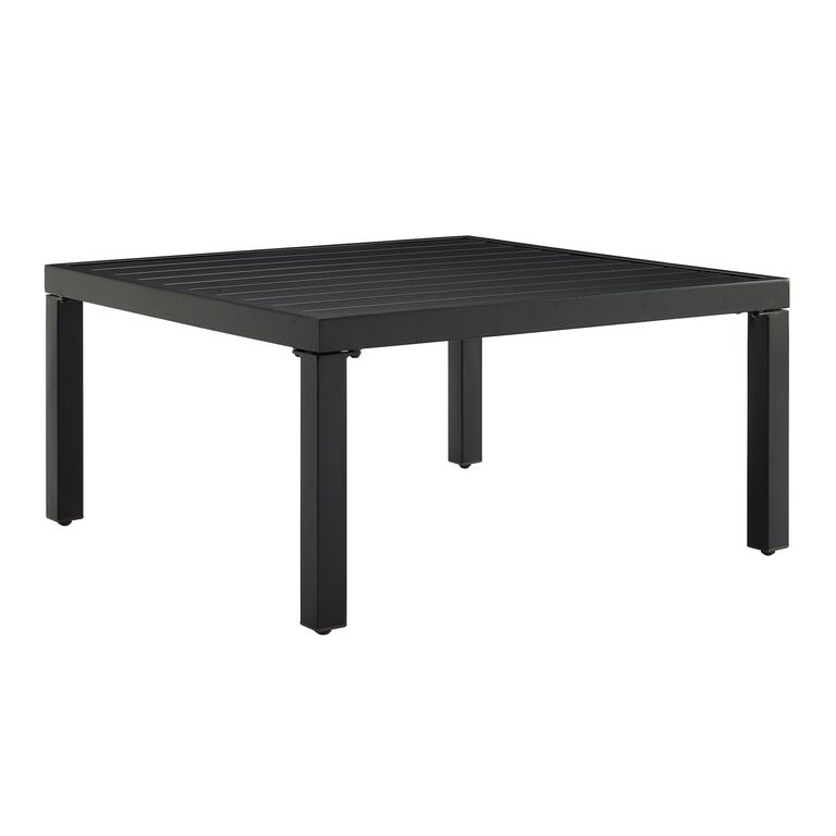 Piermont Square Matte Black Metal Outdoor Coffee Table image number 1