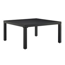 Piermont Square Matte Black Metal Outdoor Coffee Table