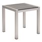 Coronado Gray and Silver Metal Outdoor End Table image number 0