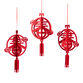 Red Lunar New Year Spring Lantern Hanging Decor Set of 3 image number 0