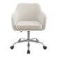 Ryan Ivory Faux Sherpa Upholstered Office Chair image number 2
