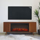 Chester Natural Wood Electric Fireplace Media Stand image number 1
