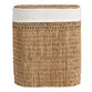 Salma Oval Seagrass Laundry Hamper With Liner and Hinged Lid image number 0