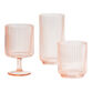 Mesa Pink Ribbed Acrylic Bar Glass image number 0
