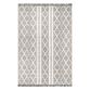 Cairo Gray And Ivory Lattice Stripe Indoor Outdoor Rug image number 0