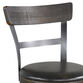 Hawes Mahogany And Metal Swivel Counter Stool 2 Piece Set image number 2