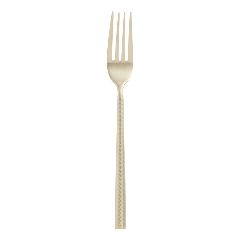 Champagne Satin Hammered Flatware Collection image number 5