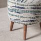 Canby Round Blue and Green Abstract Upholstered Stool image number 3