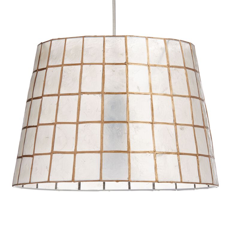 Gold Capiz Tapered Table Lamp Shade image number 1