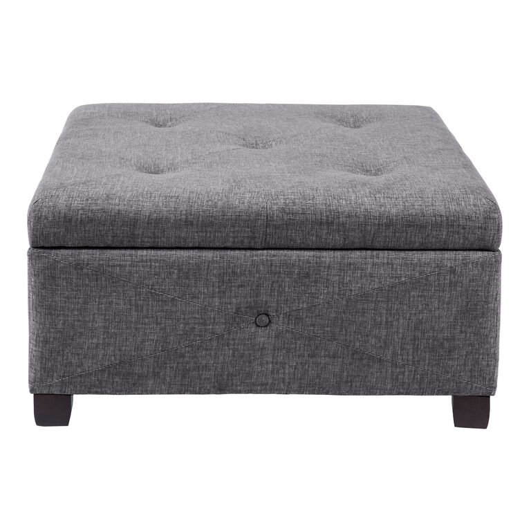 Wally Square Tufted Upholstered Storage Ottoman image number 3