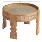CRAFT Rhea Round Wood and Metal Medallion Coffee Table image number 4