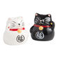 Black and White Ceramic Lucky Cat Salt and Pepper Shaker Set image number 0