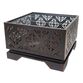 Cloud Square Rubbed Bronze Steel Filigree Fire Pit image number 2