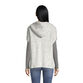 Gray And Ivory Speckled Cable Knit Sleeveless Poncho image number 1