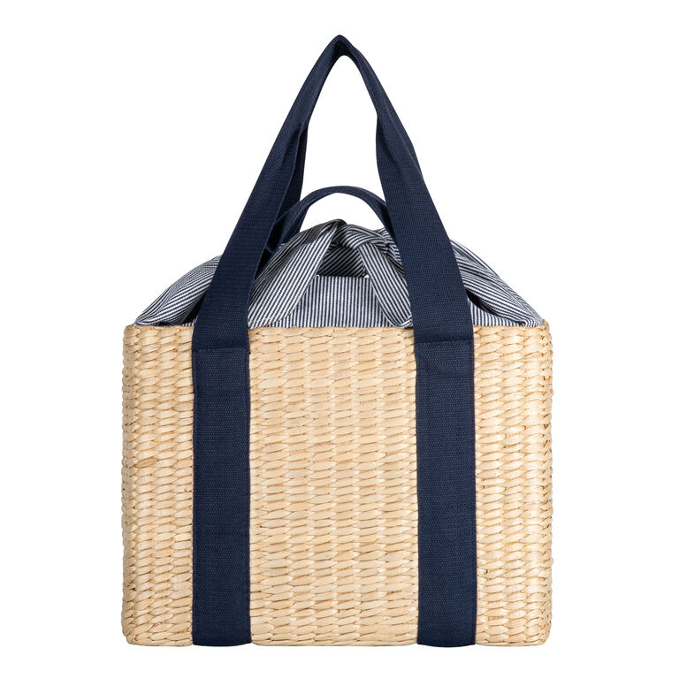 Picnic Time Parisian Seagrass Insulated Picnic Basket image number 4
