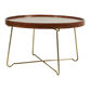 Keesey Round Wood and Metal Tray Top Folding Coffee Table image number 0