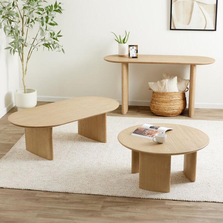 Zeke Natural Wood Table Collection image number 1