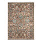 Ezra Terracotta and Blue Persian Style Washable Area Rug image number 0