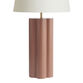 Katia Terracotta Mango Wood Scalloped Pillar Table Lamp Base image number 0