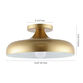 Alessia Gold And White Metal Semi Flush Mount Ceiling Light image number 4