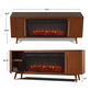 Chester Natural Wood Electric Fireplace Media Stand image number 6