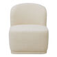 Louise Ivory Curved Back Upholstered Swivel Chair image number 2