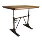 Stellan Wood and Cast Iron Adjustable Height Desk image number 2
