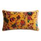 Bright Gold Velvet Floral Lumbar Pillow image number 0