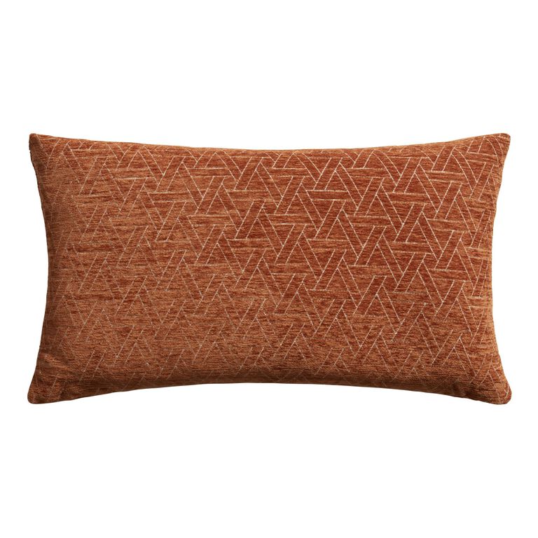 Chenille Abstract Geo Lumbar Pillow image number 1