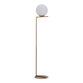 Hudson Brass and Frosted Glass Sphere Floor Lamp image number 0