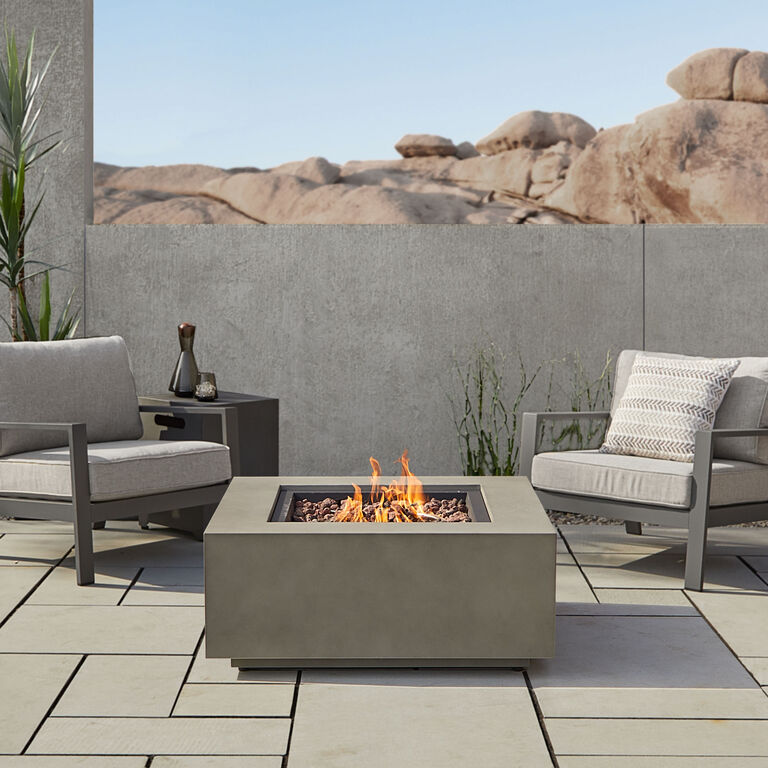 Malta Square Steel Gas Fire Pit Table image number 2