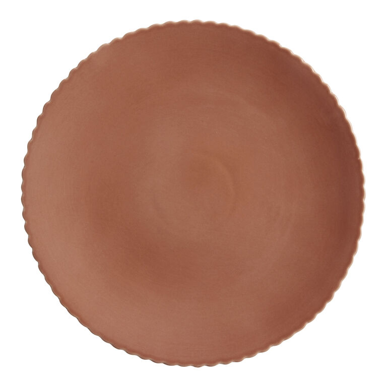Sienna Dusty Rose Scalloped Dinner Plate image number 1