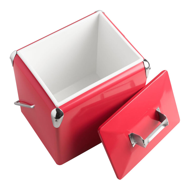 Retro Legacy Red Stainless Steel Drink Cooler image number 4