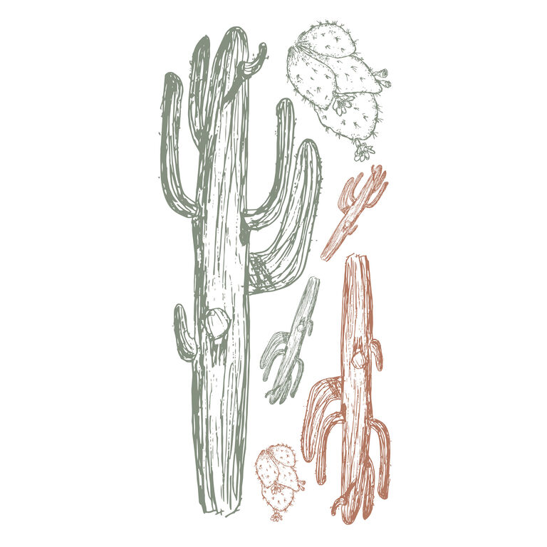 Mr. Kate Drawn Cactus Peel and Stick Wall Decals 6 Piece image number 1