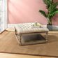 Danby Square Ivory Tufted Upholstered Ottoman image number 1