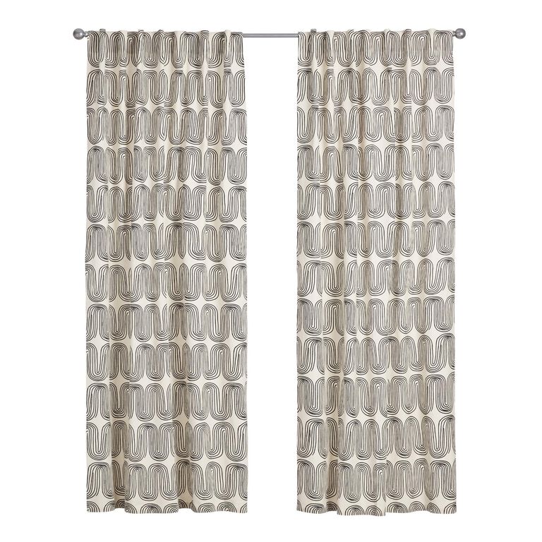 Arches Cotton Sleeve Top Curtains Set Of 2 image number 2