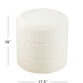 Rose Round Cream Boucle Channel Tufted Upholstered Stool image number 5