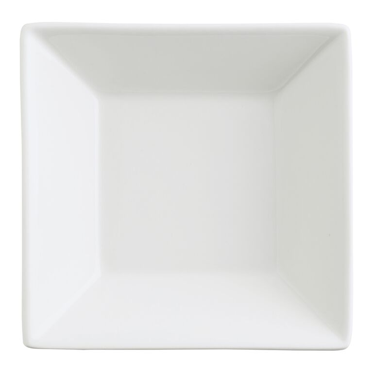 Mini Square White Porcelain Tasting Plate Set Of 4 image number 1